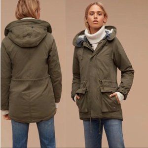Aritzia TNA 3-in-1 Parka Olive Green